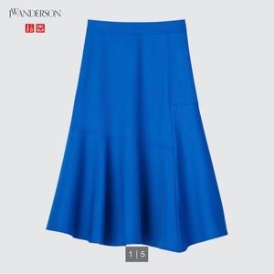 JW Anderson X Uniqlo flared midi skirt